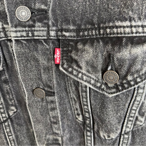 LEVI’s ✘ Black Cotton Denim Oversized Jean Jacket, Unisex, S - Picture 6 of 10